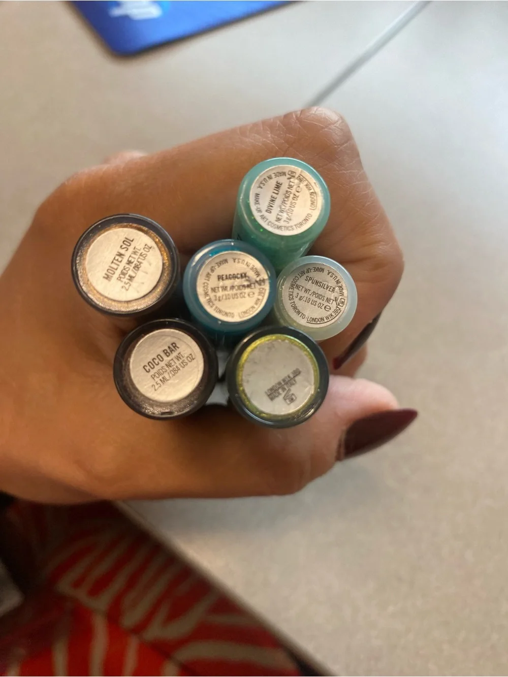 MAC Cosmetics Glitter Eye Liner Set - Green, Silver, Teal, Gold, Lime, Brown
